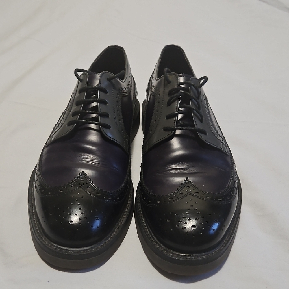 Men's Black Leather Brogue Shoes